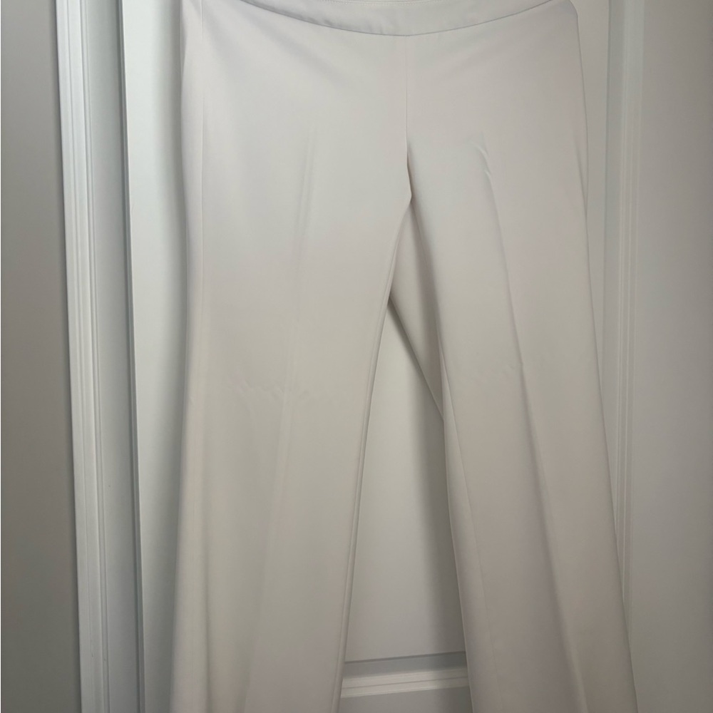 White House Black Market Soft Cream Wide Leg Trousers